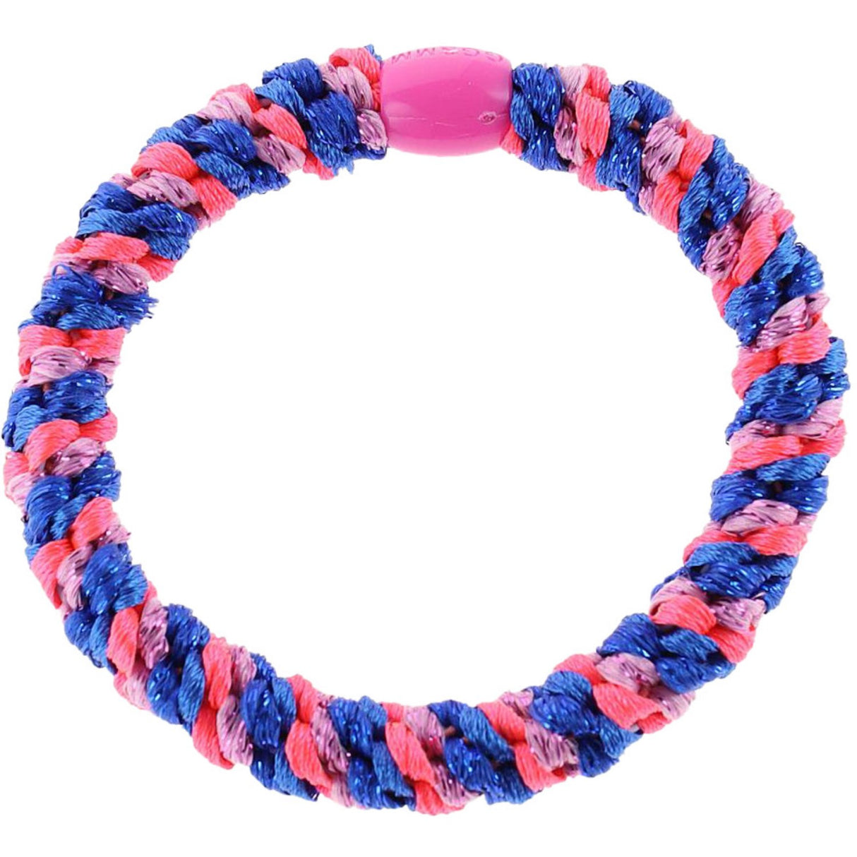 Bow's by Stær Braided Hair Elastic - Multi Blue/Pink/Pink Glitter 6-pack