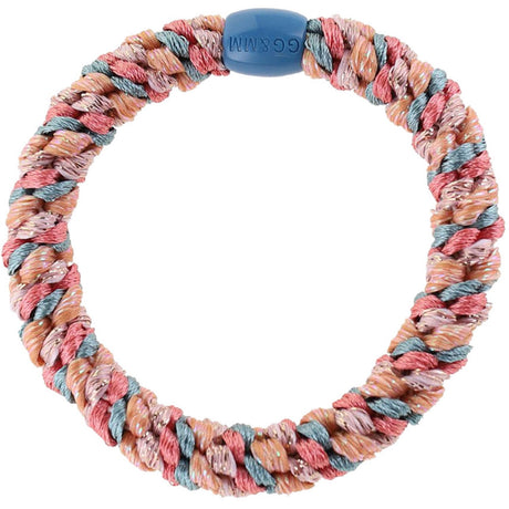Bow's by Stær Braided Hair Elastic - Multi Blue/Pink/Peach Glitter 6-pack