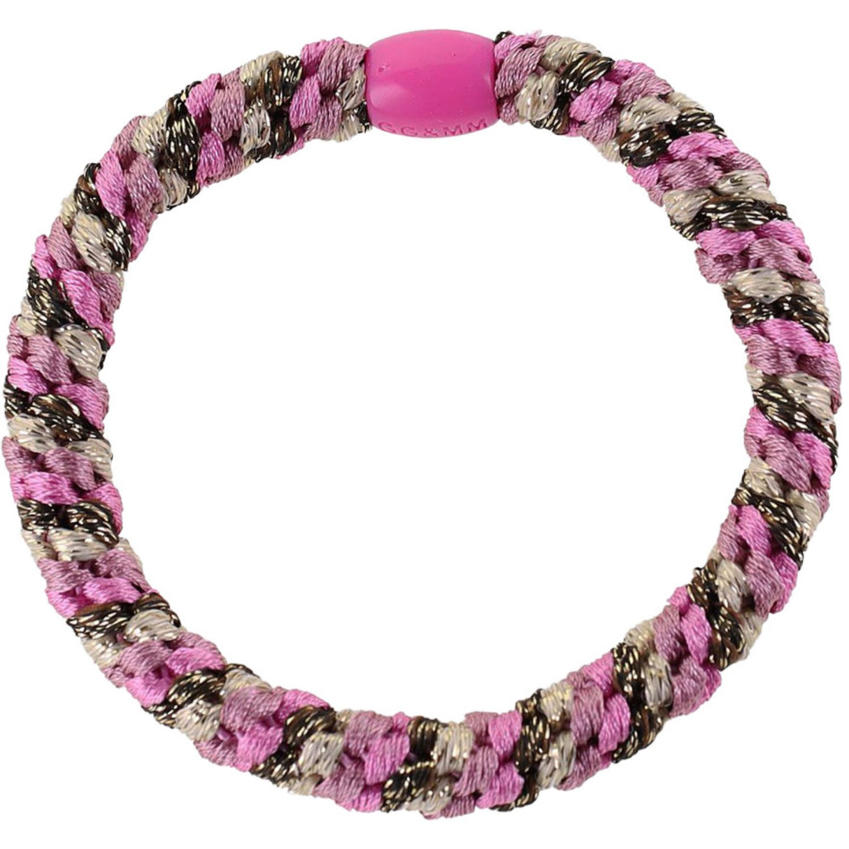 Bow's by Stær Braided Hair Elastic - Multi Pink/Brown/Sand Glitter 6-pack