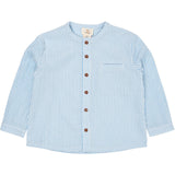 Copenhagen Colors Sky Blue W Cream Stripe Seersucker Shirt