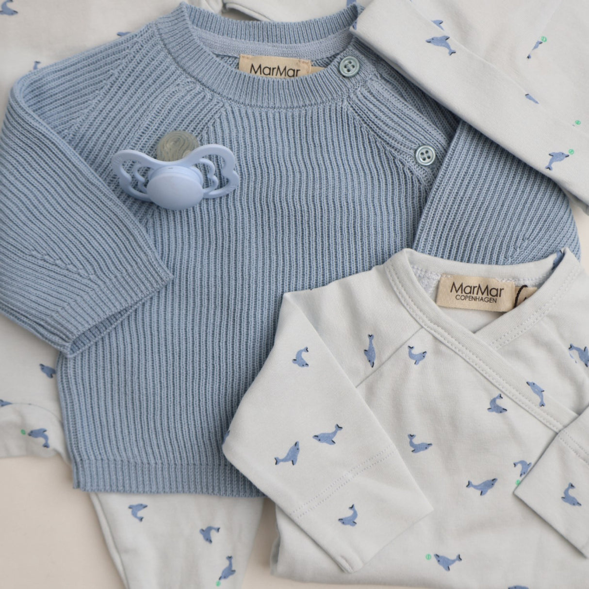 MarMar New Born Cotton Knit Full Clear Sky Toll Knit