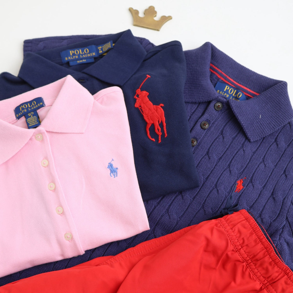Polo Ralph Lauren Carmel Pink/Harbor Island Blue Girl Polo Shirt