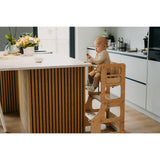 Duck Woodworks Natural High Chair Add-on For Kitchen Tower