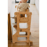 Duck Woodworks Natural High Chair Add-on For Kitchen Tower
