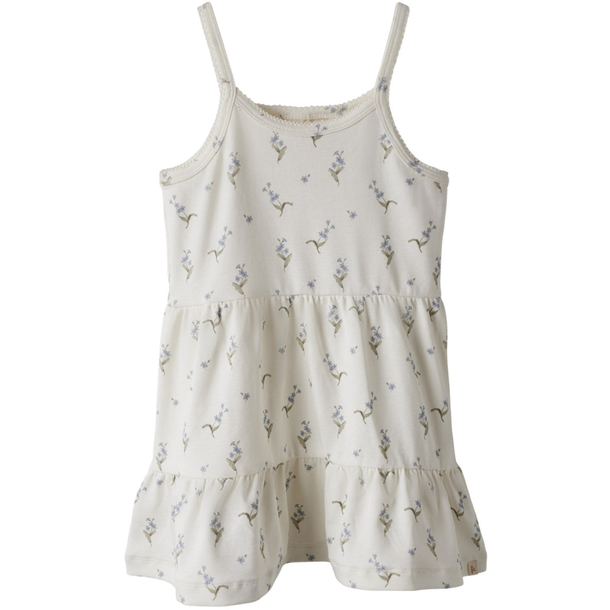 Lil'Atelier Coconut Milk Forget Me Not Gayo San Strap Dress