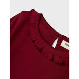 Lil'Atelier Red Dahlia Rachel Nim Slim Blouse