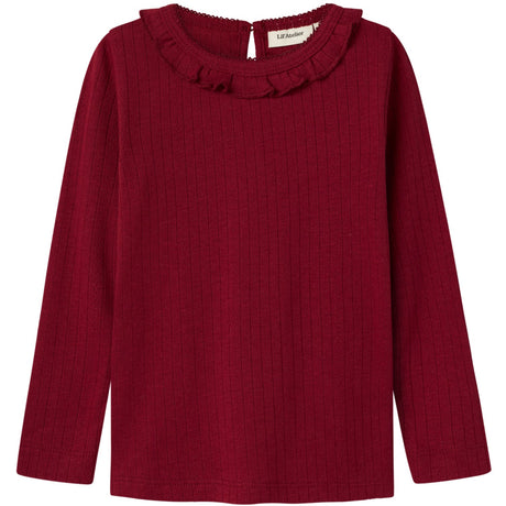 Lil'Atelier Red Dahlia Rachel Nim Slim Blouse