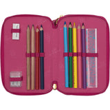 Beckmann Cherry Tre-lags Pencil Case M/Indhold