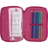 Beckmann Cherry Tre-lags Pencil Case M/Indhold