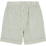 COPENHAGEN COLORS Green W Cream Stripe Seersucker Shorts Sporty