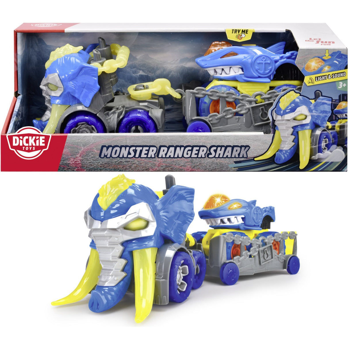 Dickie Toys Monster Ranger Haj Car Med Anhænger