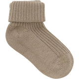 Minymo Light Taupe Baby Sock Rib 3-Pack