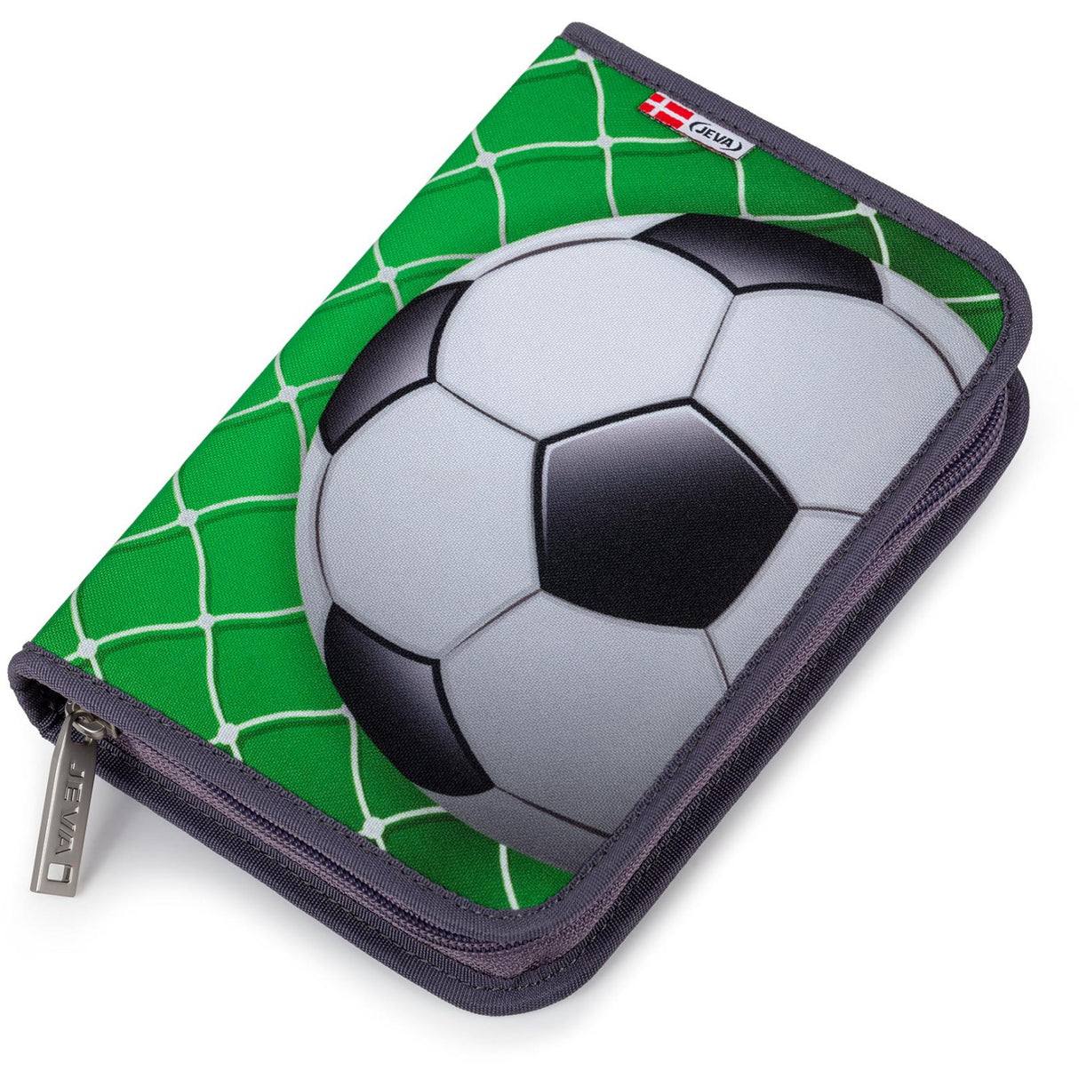 JEVA Football Pencil Case With Fyld Onezip 8869