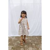 Petit Piao Off White Heart Dress S/L Woven