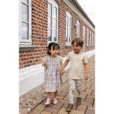 Petit Piao Off White Heart Dress S/L Woven