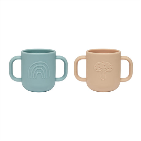 OYOY Aqua/Camel Kappu Cup 2-Pack