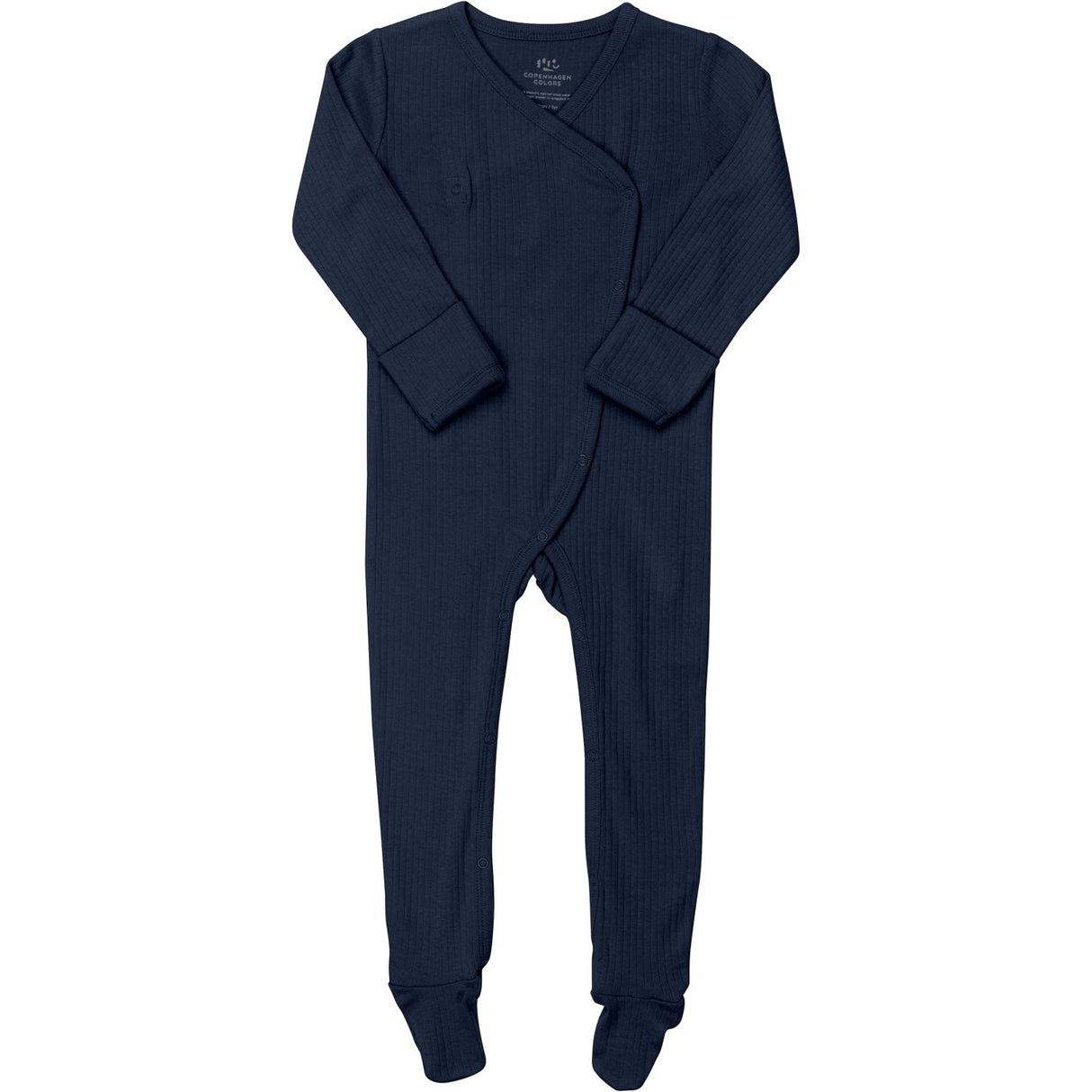 COPENHAGEN COLORS Navy Rib Jersey Full Body Crossover