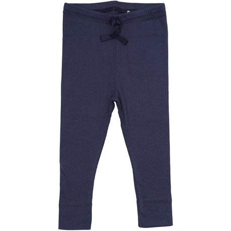 COPENHAGEN COLORS Navy Rib Jersey Leggings W. String