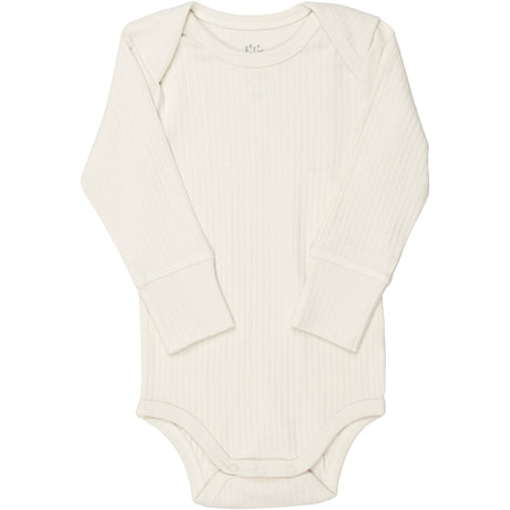 COPENHAGEN COLORS Cream Rib Jersey Long Sleeve Body