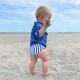 Petit Crabe Vertical Stripes Leo Swim Nappy