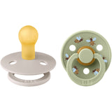 Bibs Mushroom Mix Pacifier Studio Colour Bumblebee Latex 2-Pack