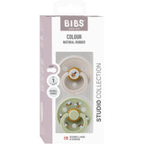 Bibs Mushroom Mix Pacifier Studio Colour Bumblebee Latex 2-Pack