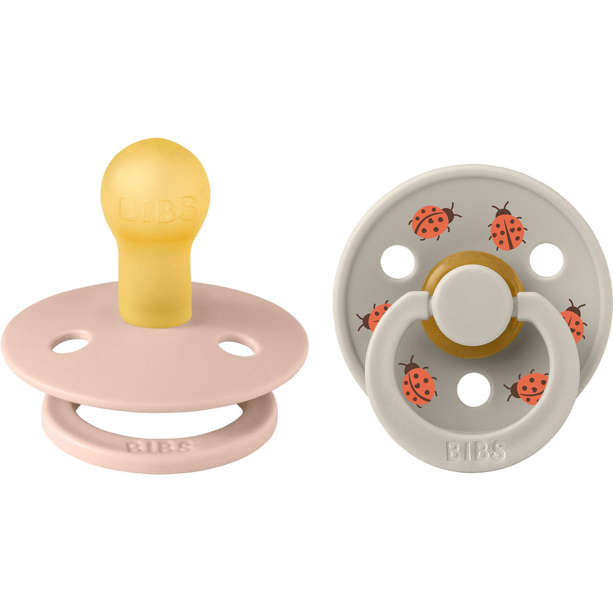 Bibs Blush Mix Pacifier Studio Colour Ladybug Latex 2-Pack
