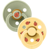 Bibs Sage Mix Pacifier Studio Colour Ladybug Latex 2-Pack