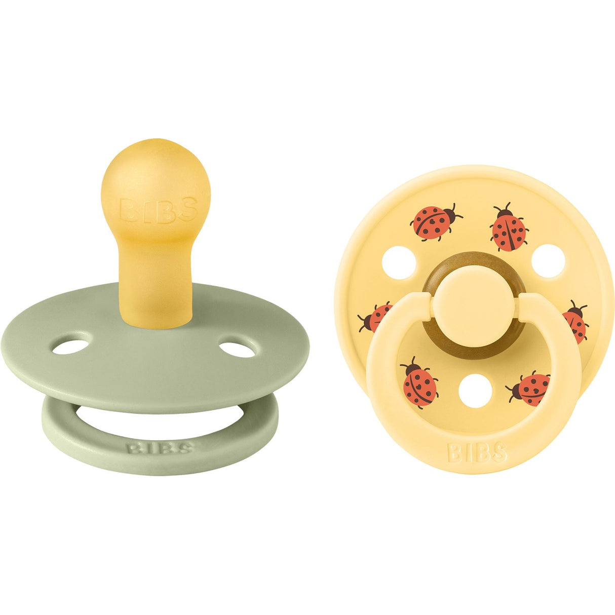 Bibs Sage Mix Pacifier Studio Colour Ladybug Latex 2-Pack