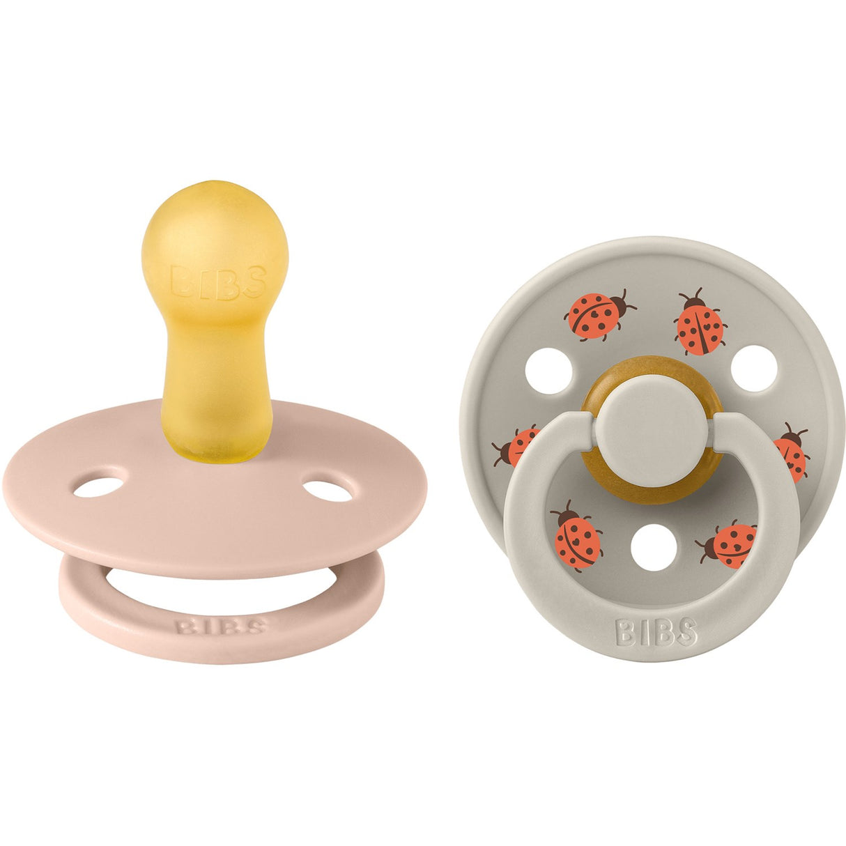 Bibs Blush Mix Pacifier Studio Colour Ladybug Latex 2-Pack