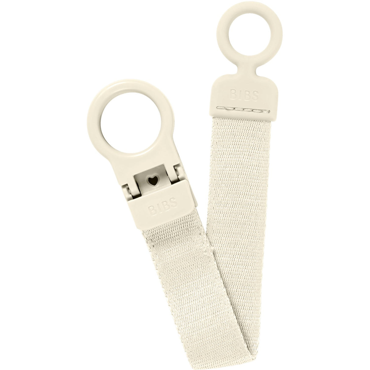 Bibs Ivory Pacifier Clip Loop