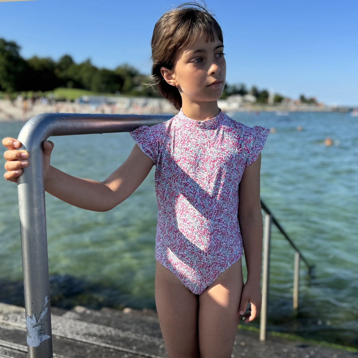 Petit Crabe Wiltshire Bud Beaa Swimsuit S/S - Made With Liberty Fabrics