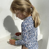 Petit Crabe Empress B Peeter Pan Collar Swimsuit L/S - Made With Liberty© Fabric