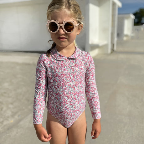 Petit Crabe Wiltshire Bud Peeter Pan Collar Swimsuit L/S - Made With Liberty© Fabric