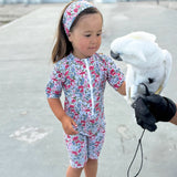 Petit Crabe Poppy & Daisy P Natsu Sunsuit S/S - Made With Liberty© Fabric