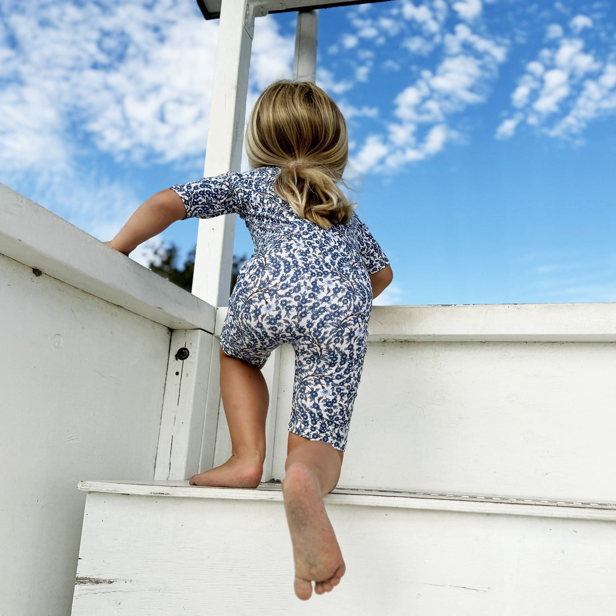 Petit Crabe Empress B Natsu Sunsuit S/S - Made With Liberty© Fabric