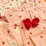 Flöss Pink Berry Gingham Dolly Dress