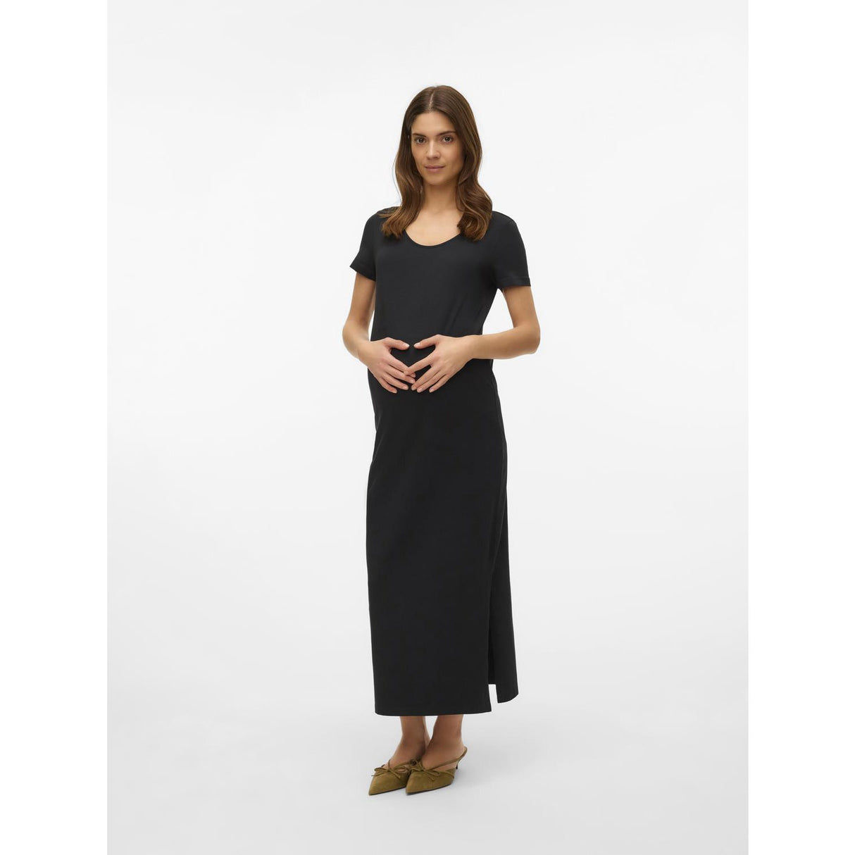 Mama;licious Black Mleva Ss Jrs Al Dress Noos