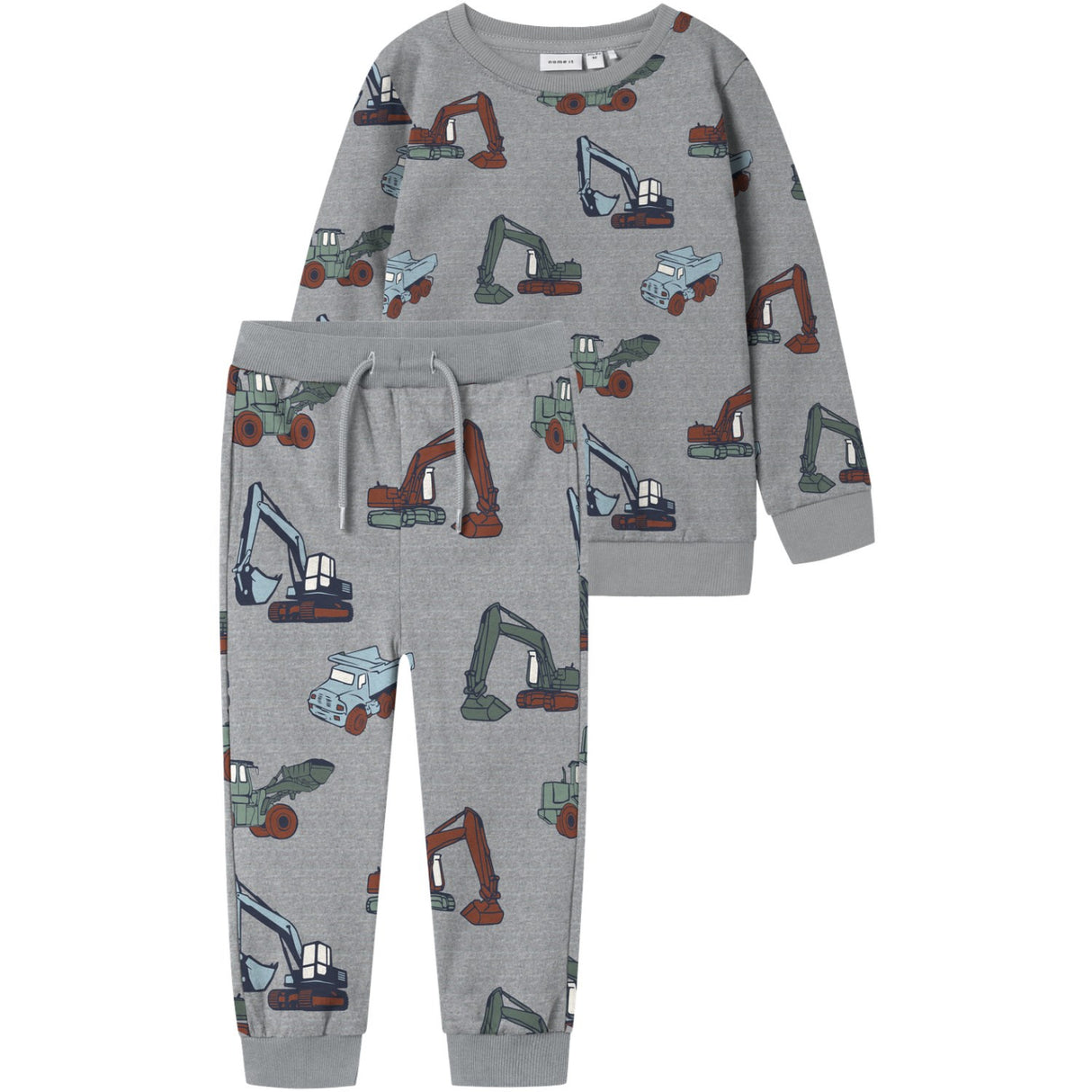 Name It Grey Melange Nmmnenean Ls Swe Bru Pb Set