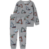 Name It Grey Melange Nmmnenean Ls Swe Bru Pb Set