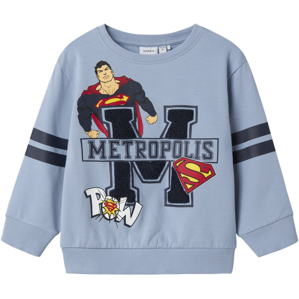 Name It Dusty Blue Nmmjasp Superman Nreg Sweat Unb Wab