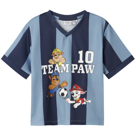 Name It Dusty Blue Nmmjakari Paw Nreg Poly Top Cplg