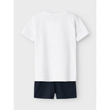 Name It Lucent White Nmmjaspen Ss Shorts Set Pb