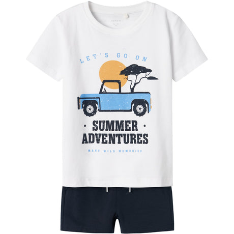 Name It Lucent White Nmmjaspen Ss Shorts Set Pb