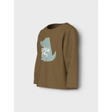 Name It Dull Gold Croco Loco Nmmvagno Ls Loose Top