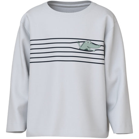 Name It Bright White Croco Lines Nmmvagno Ls Loose Top