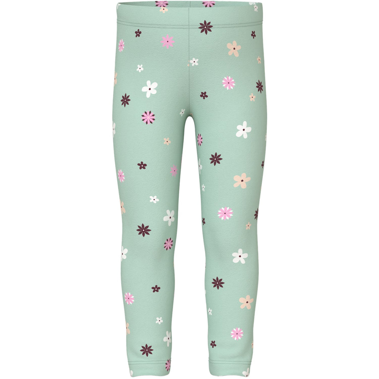 Name It Gossamer Green Flowers Nmfvivian Aop Leggings