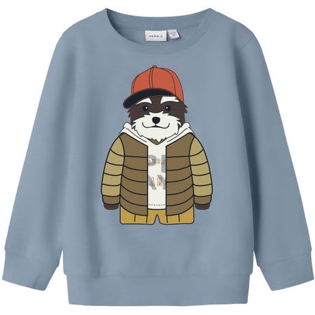 Name It Dusty Blue Nmmkamden Ls Sweat Unb