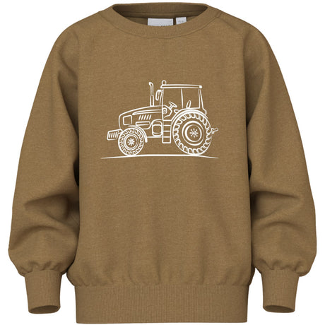 Name It Dull Gold Tractor Sketch Nmmvion Ls Nreg Sweat Unb