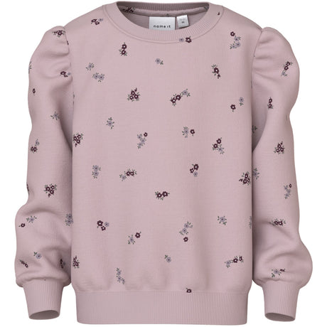 Name It Burnished Lilac Nmflower Ls Sweat Bru